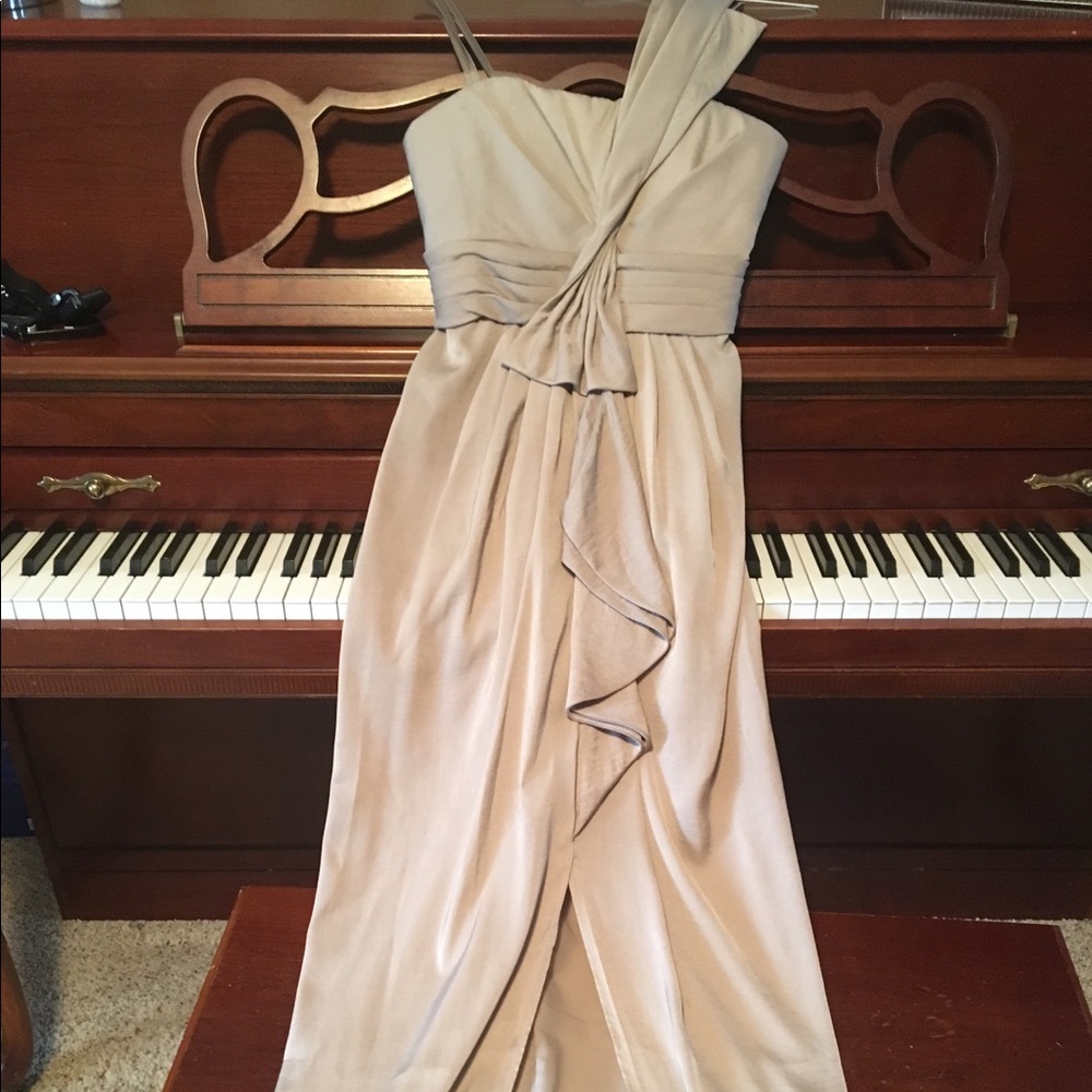 BCBGMaxazria One-Shoulder Evening Gown